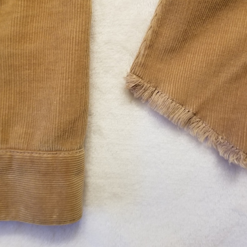 GUESS Raw Hem Corduroy Camel Women’s Jacket - Picture 4 of 6